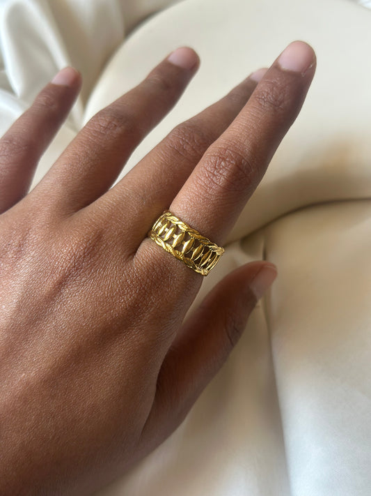 Golden Band Ring - Adjustable