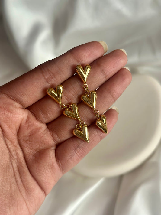 Luxe Heart Danglers