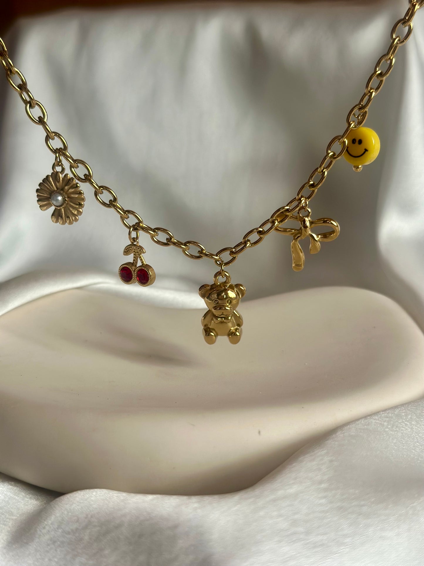 Teddy Bear Charm Necklace