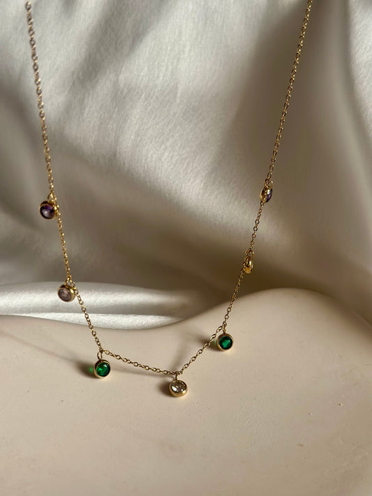 Multicolour Drop Necklace