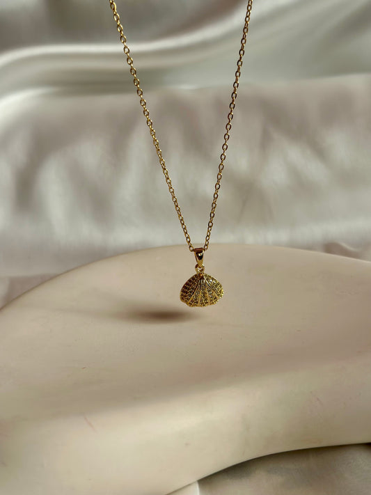 Pearl in a shell necklace