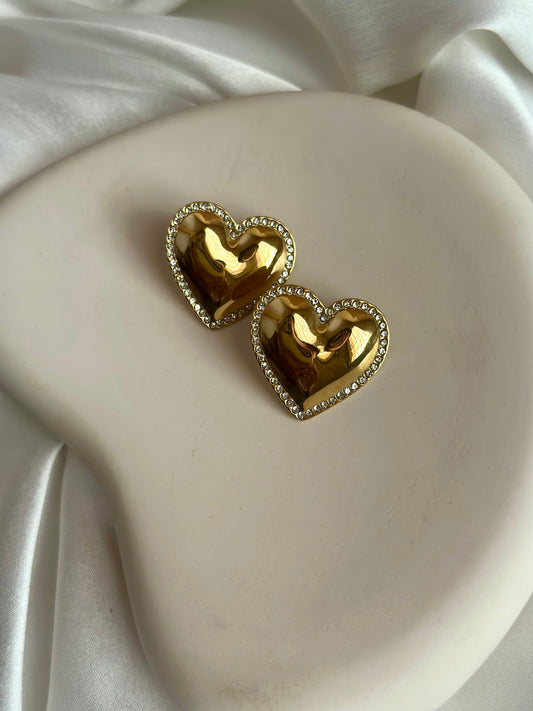 Statement Heart Studs