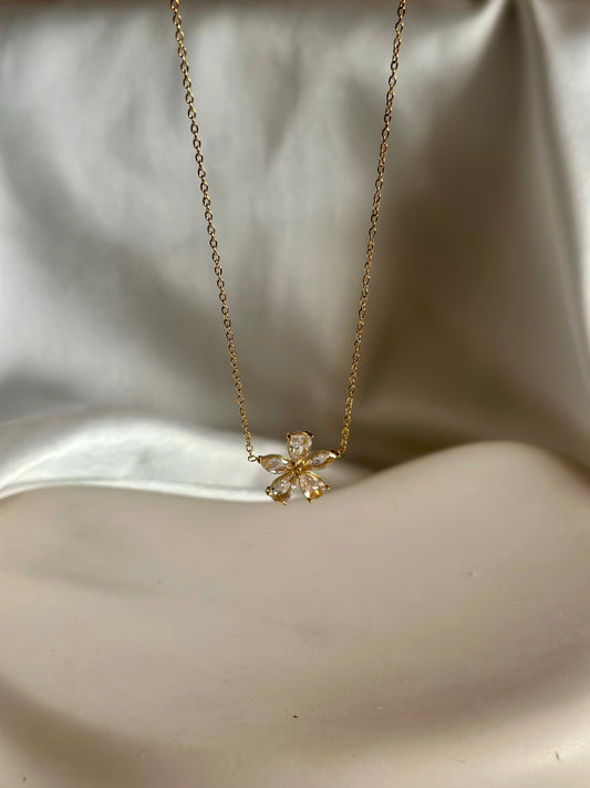 Studded Flower Necklace
