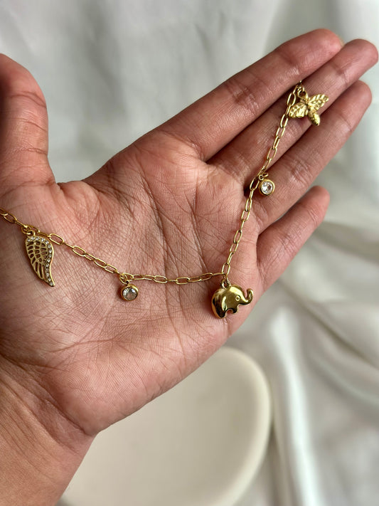 Tiny Elephant Charm Necklace