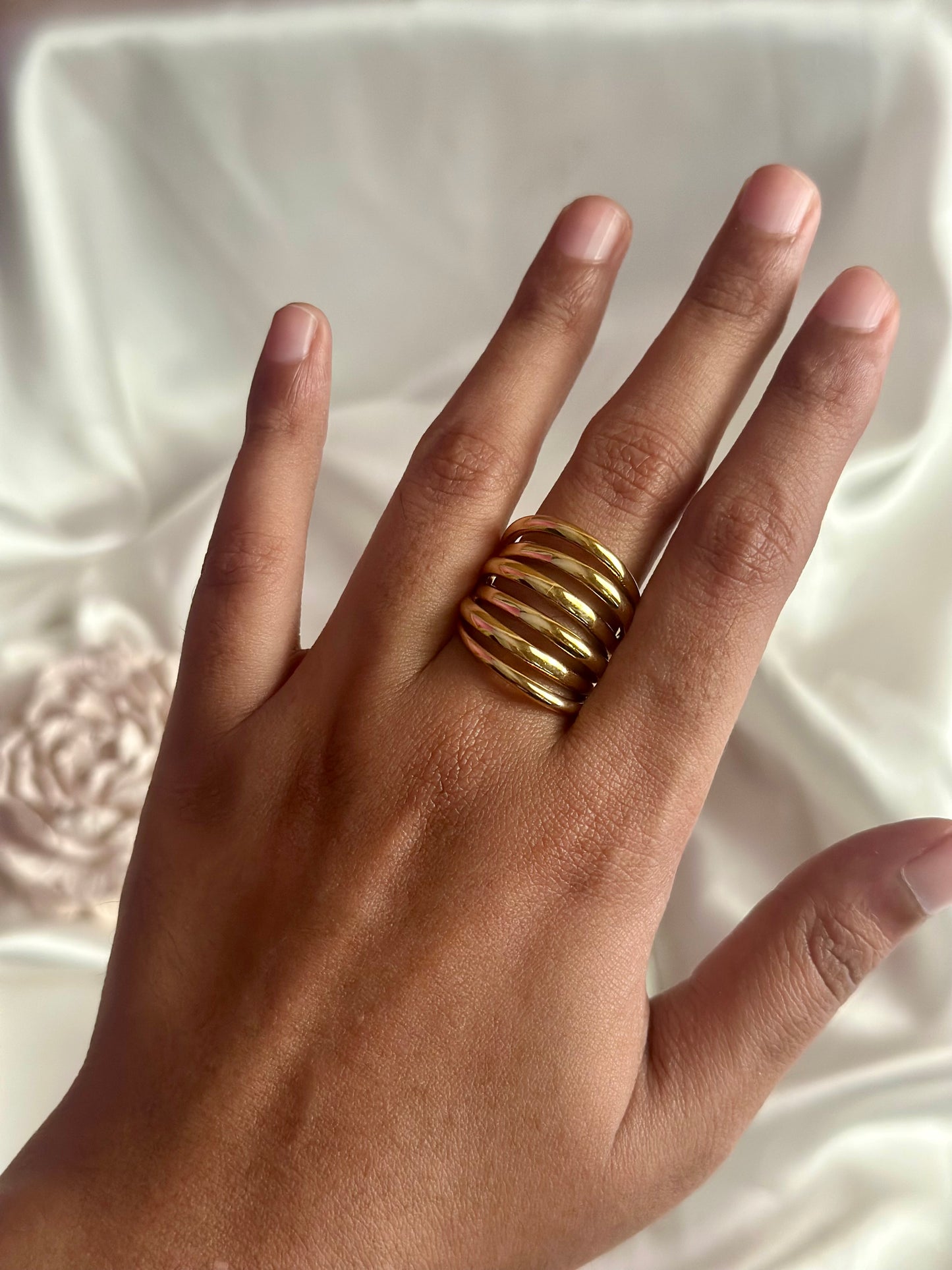 Gilded Statement ring