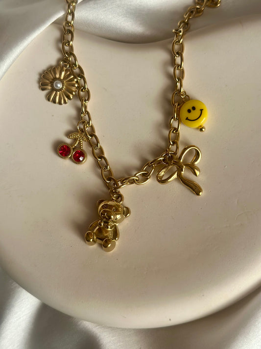 Teddy Bear Charm Necklace