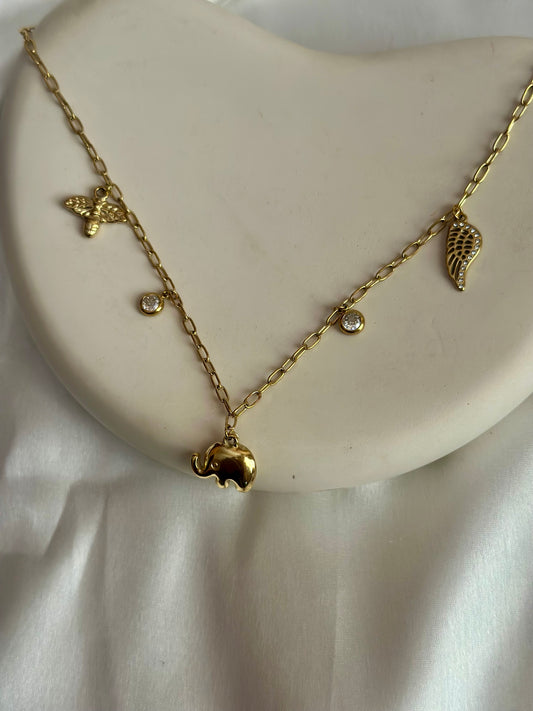 Tiny Elephant Charm Necklace