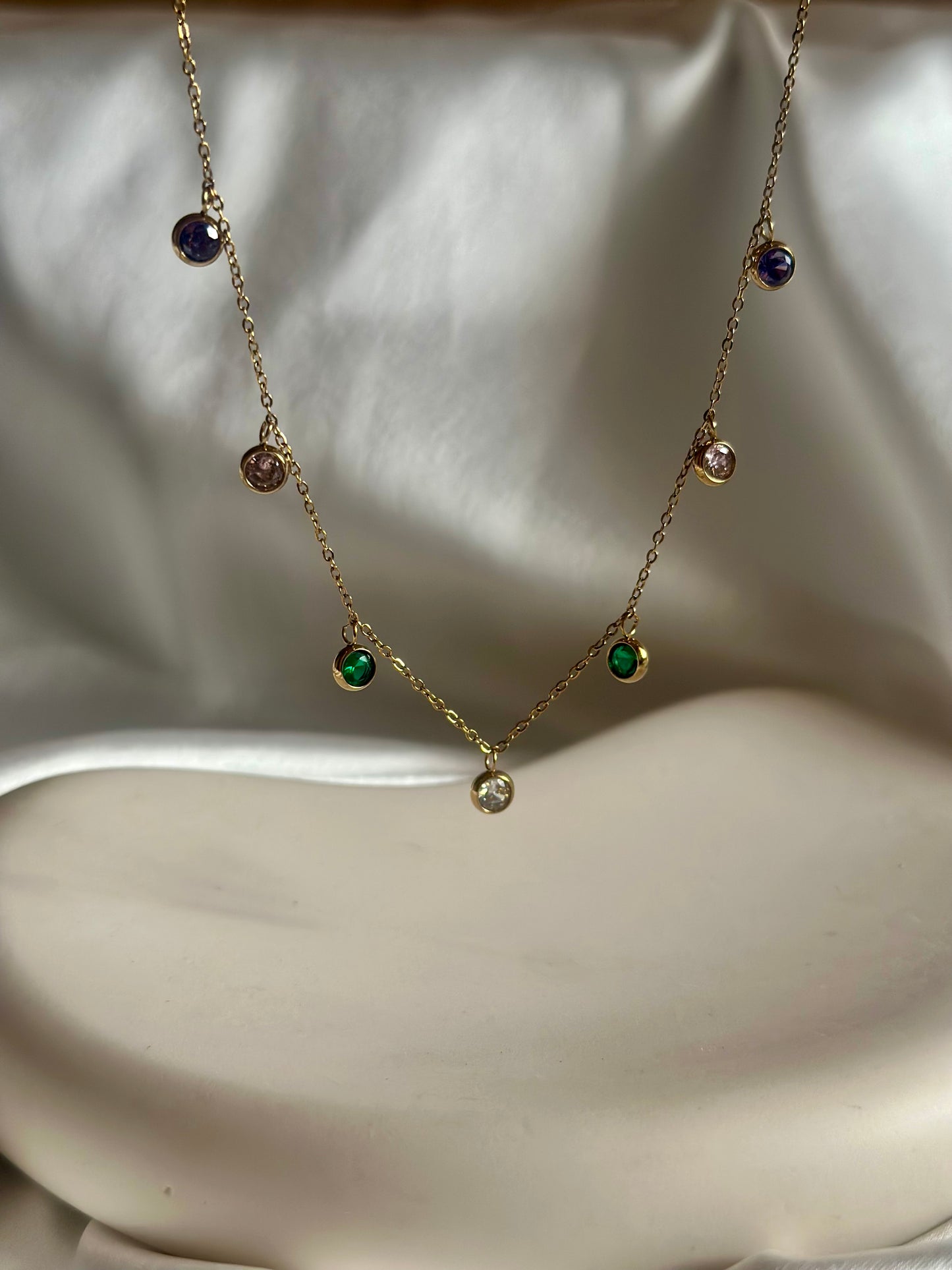 Multicolour Drop Necklace