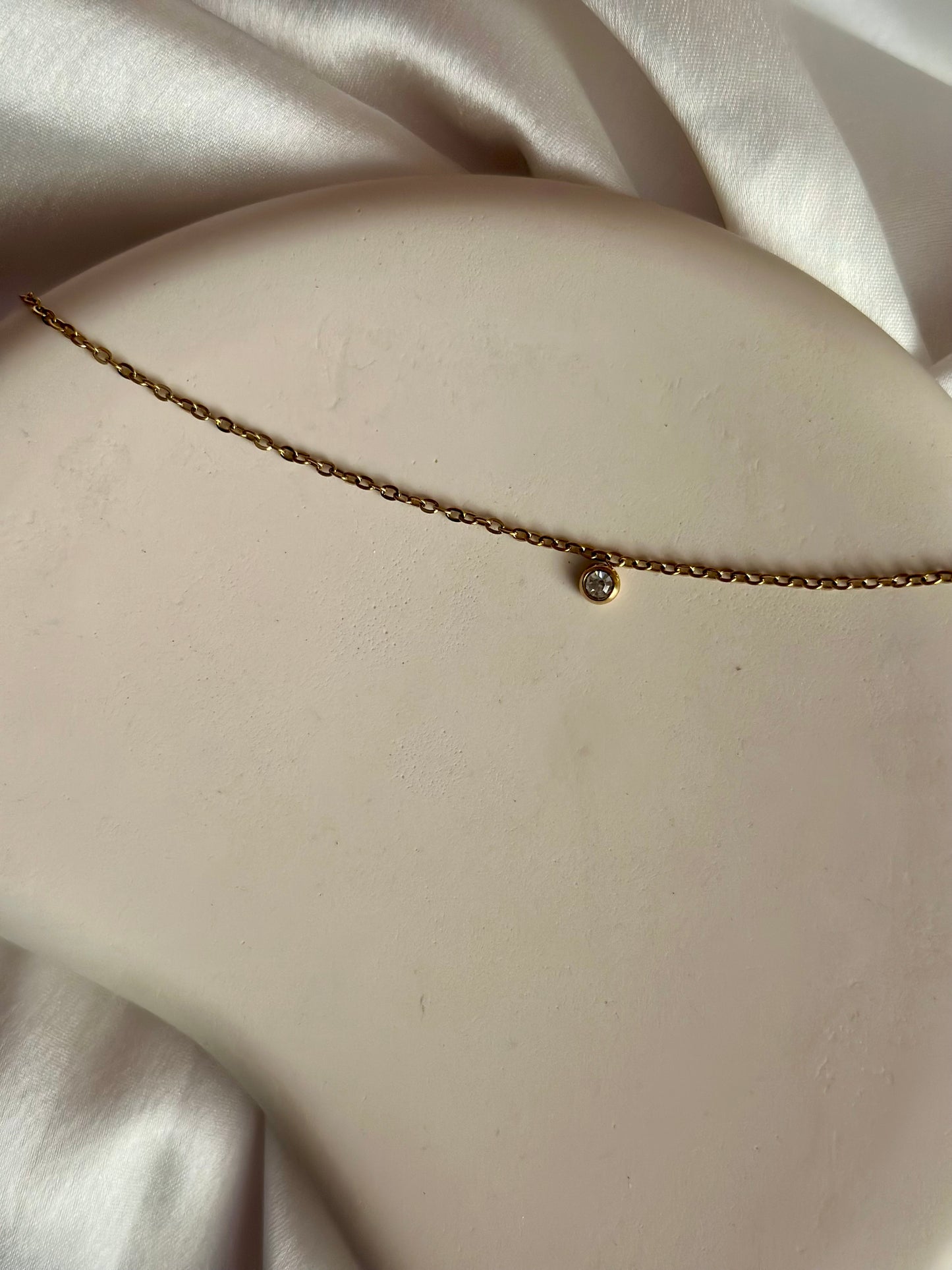 Tiny Stone Anklet