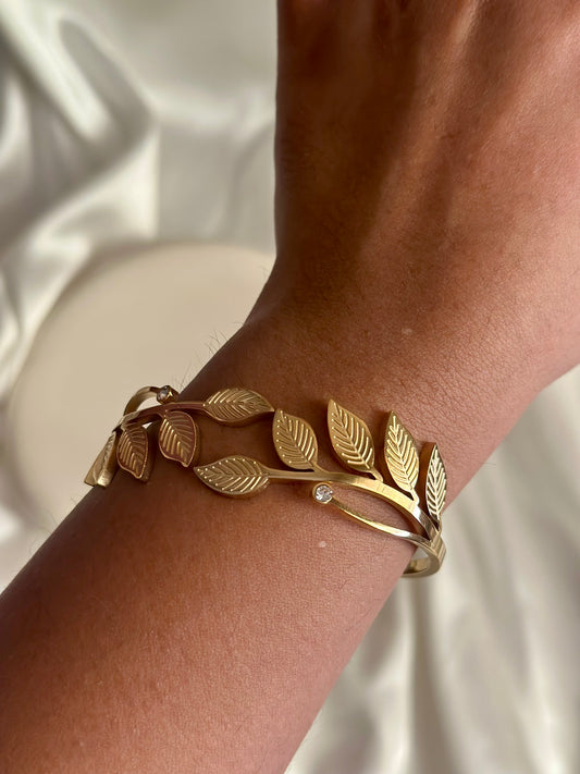 Statement Luxe Leaf Cuff