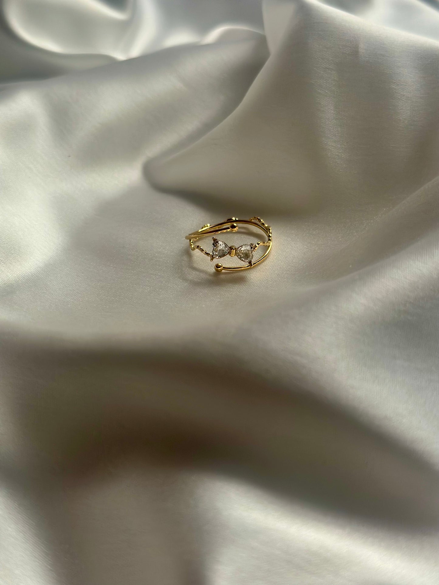 Studded Bow Ring