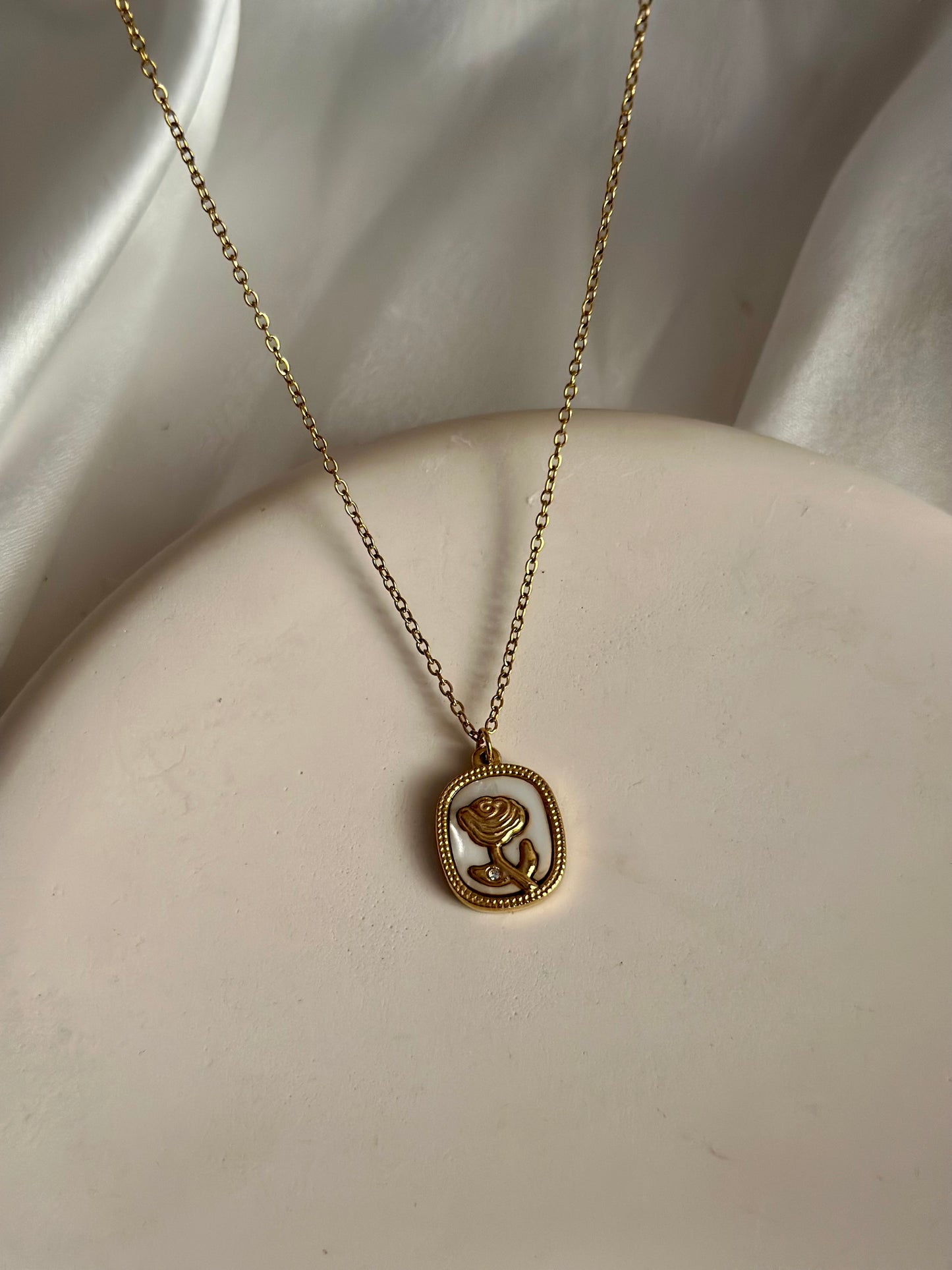 Antique Rose Necklace