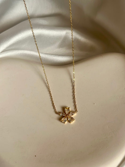 Studded Flower Necklace