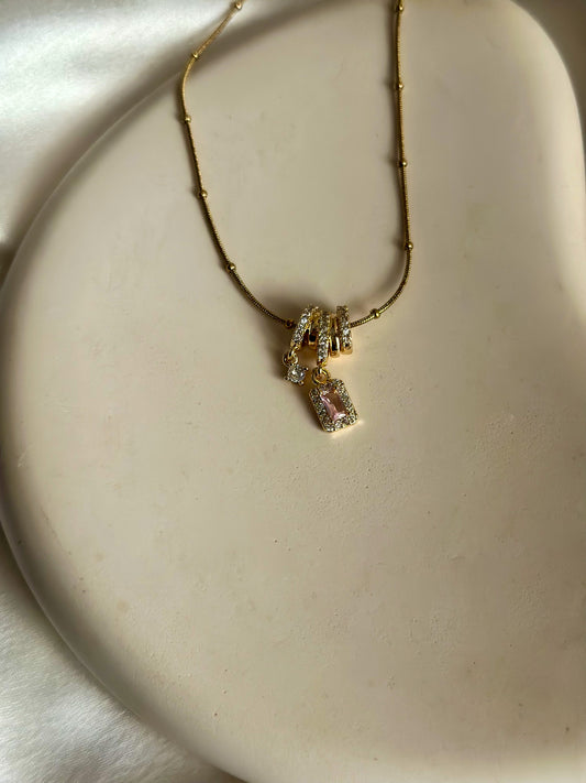 Baby Pink Charm Necklace