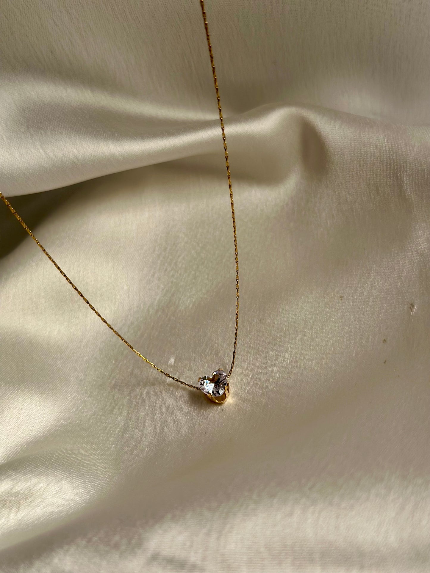 Heart Solitaire Necklace