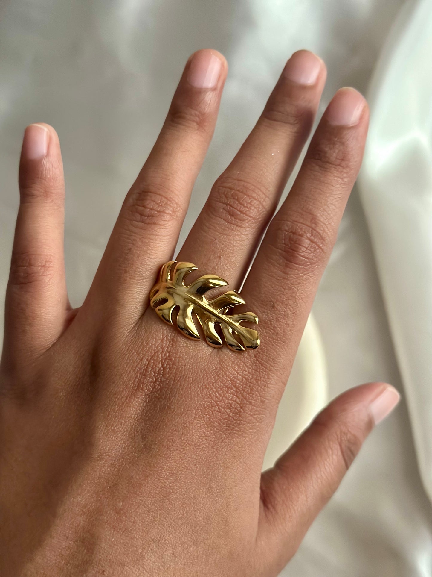 Statement Leaf Ring