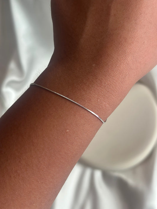 Sleek Silver Bracelet