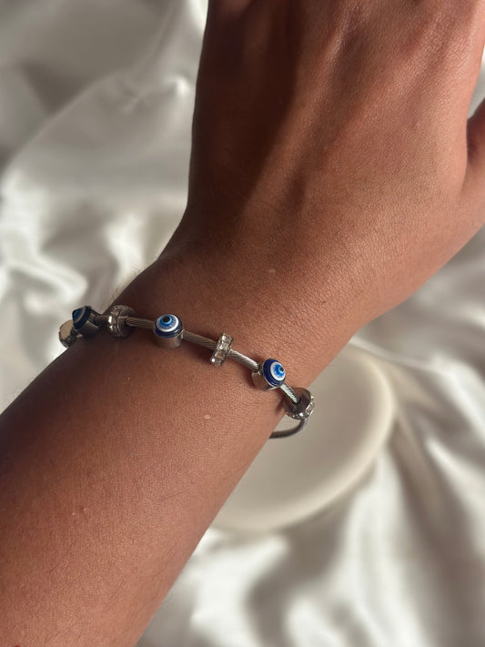 Evil Eye Bracelet - Silver