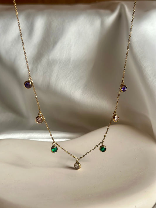 Multicolour Drop Necklace