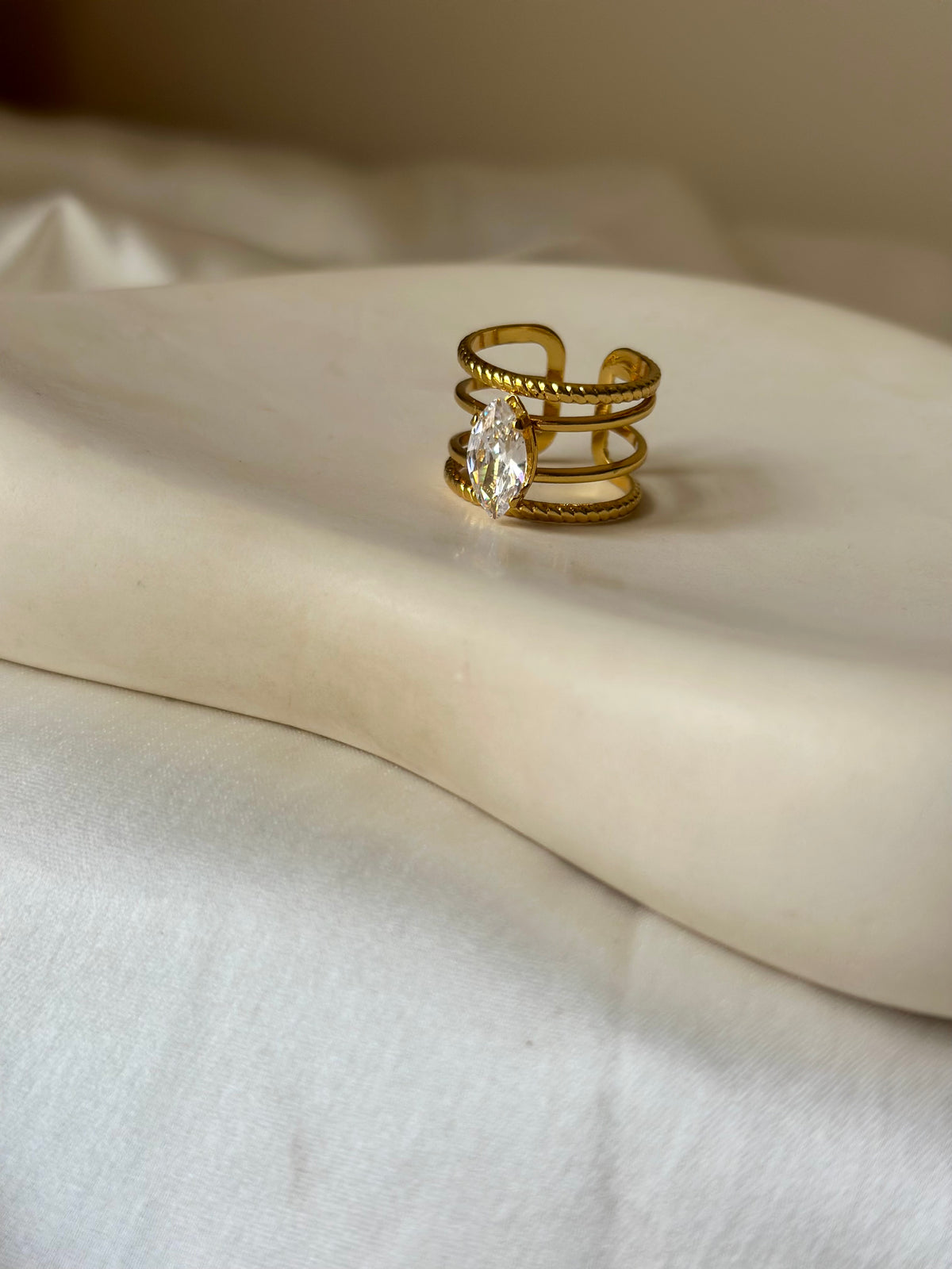 Luna Statement Ring - Adjustable