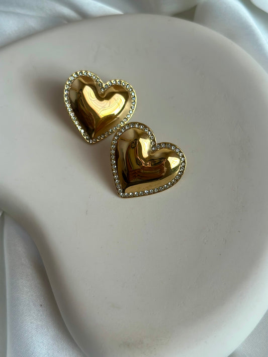 Statement Heart Studs