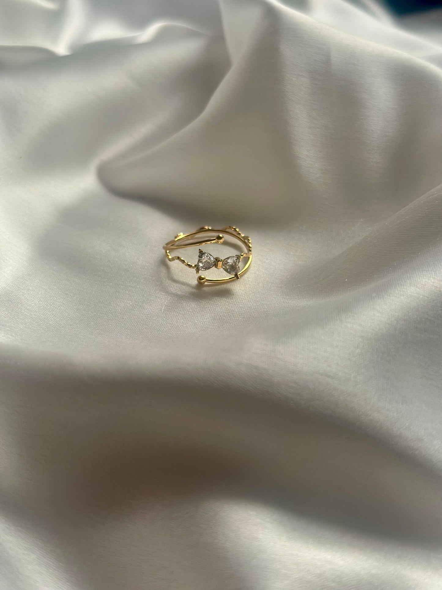 Studded Bow Ring