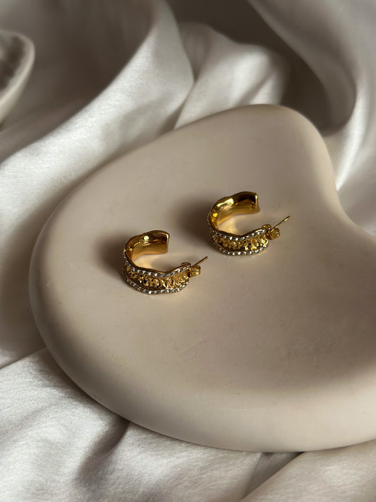 Luxe Festive Studded Hoops