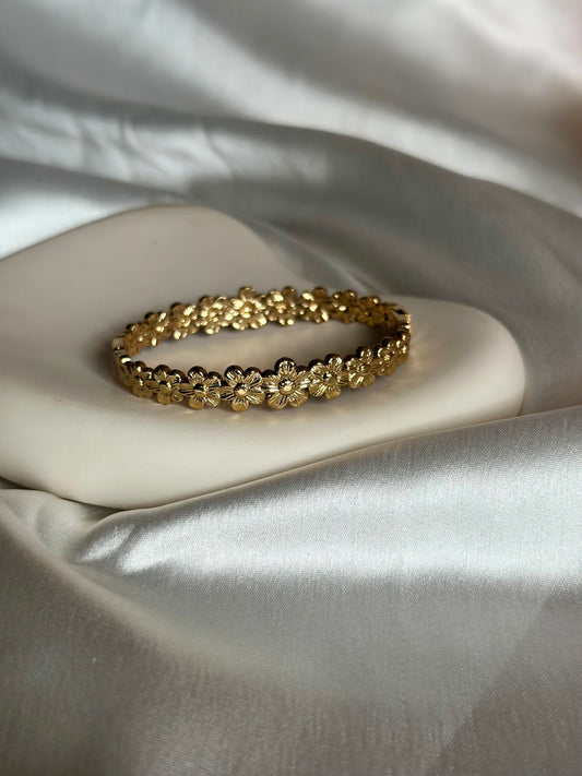 Embossed Flower Cuff