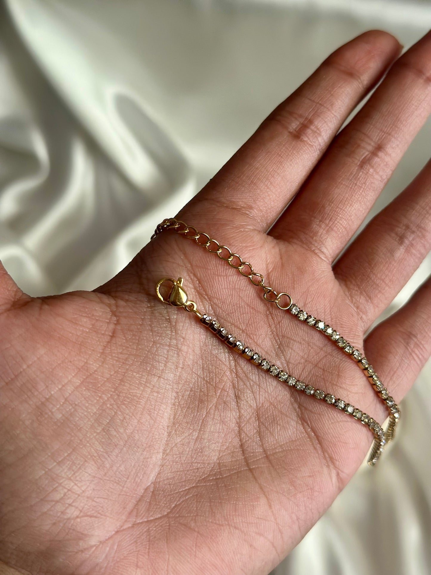 Sleek Tennis Bracelet - Adjustable