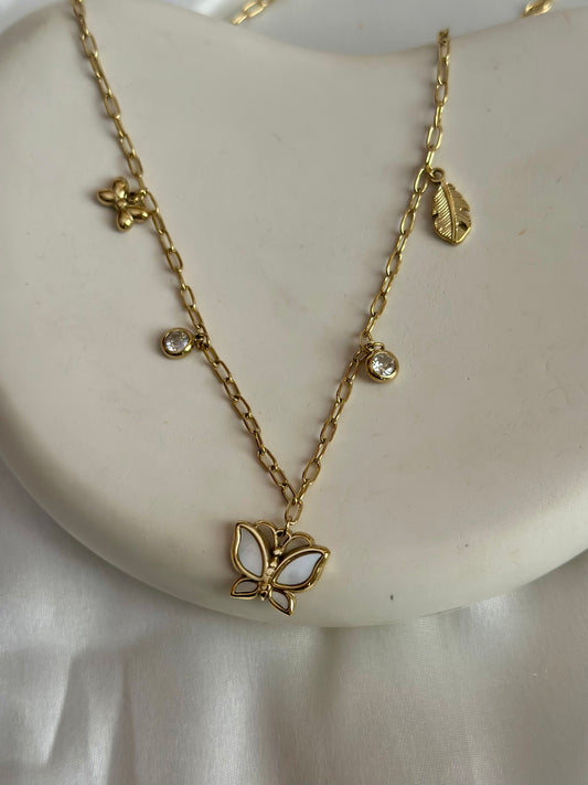 Dainty Butterfly Charm Necklace