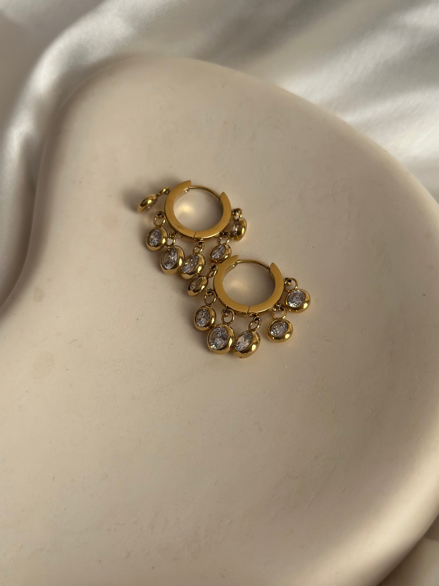 Eternal fall earrings - White