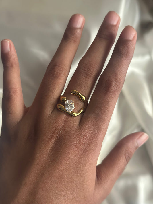 Abstract Square Ring - Adjustable