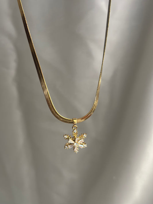 Snow Flake Statement Necklace