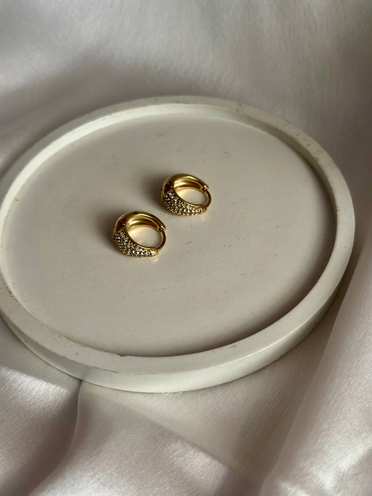 Tiny Studded Hoops
