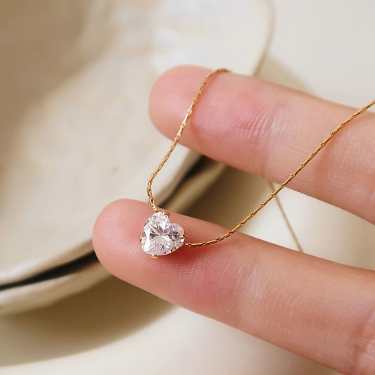 Heart Solitaire Necklace