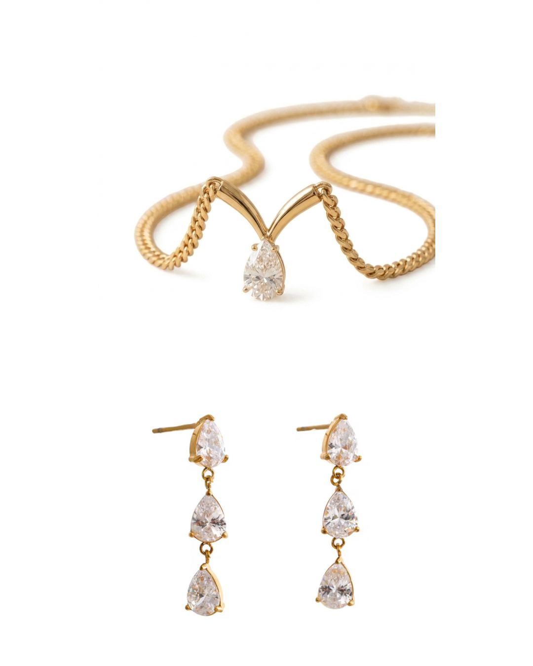 Aurelia Statement Necklace and Dew Earrings Bundle