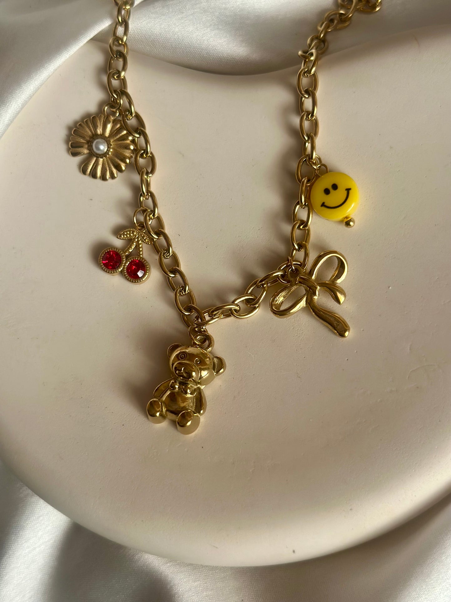 Teddy Bear Charm Necklace