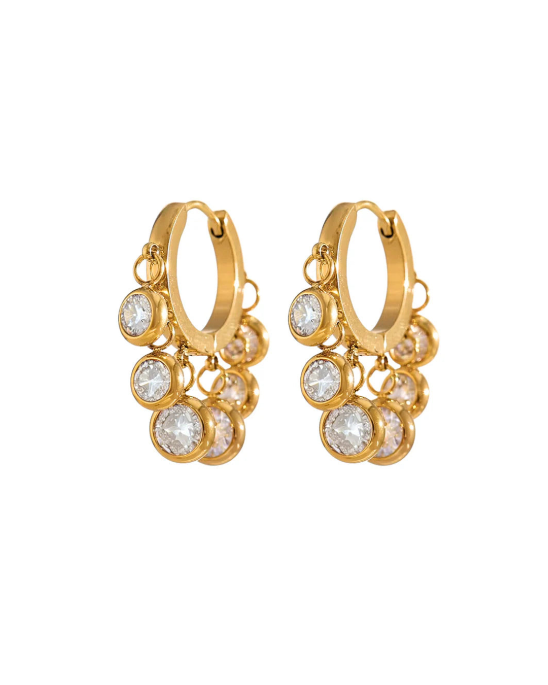 Regal Drop Earrings - White