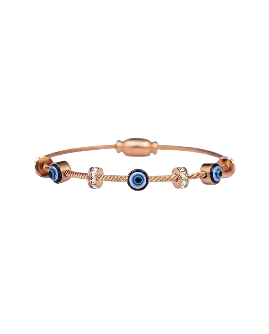 Evil Eye Bracelet - Rose Gold
