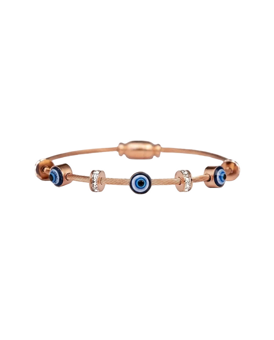 Evil Eye Bracelet - Rose Gold