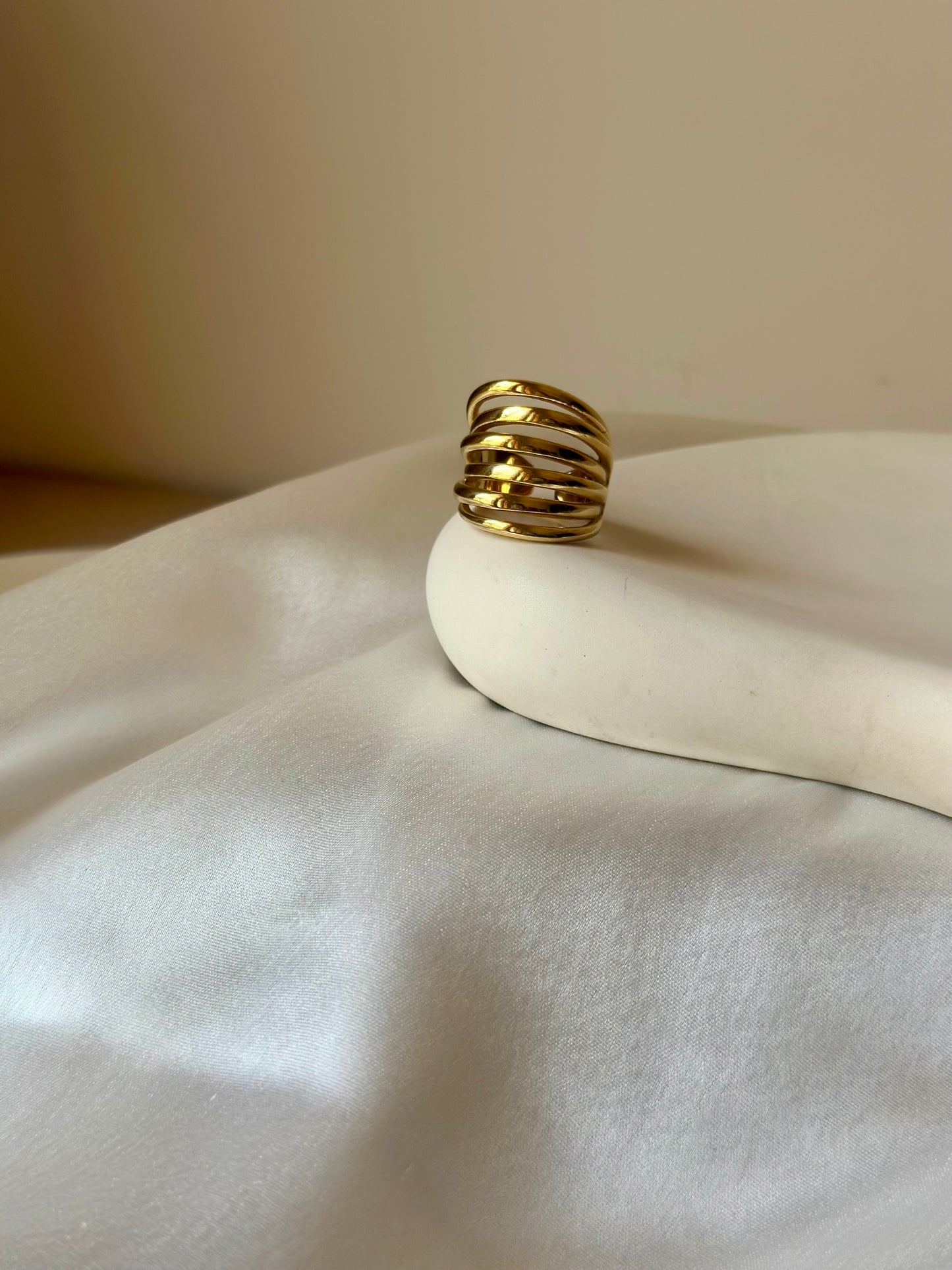 Gilded Statement ring