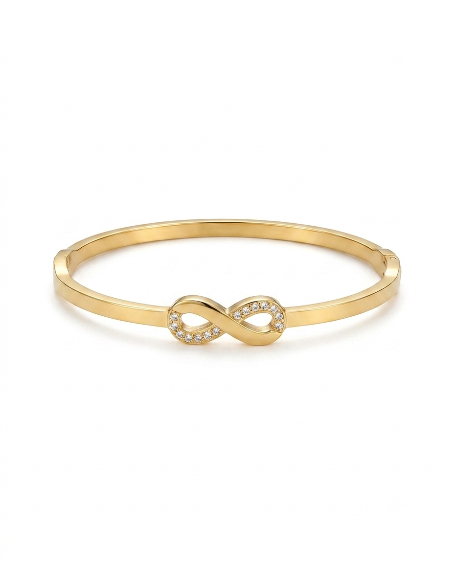 Infinity studded cuff
