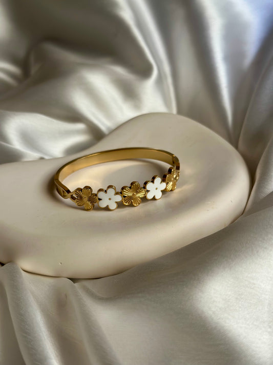 Luxe Flower Bangle Cuff