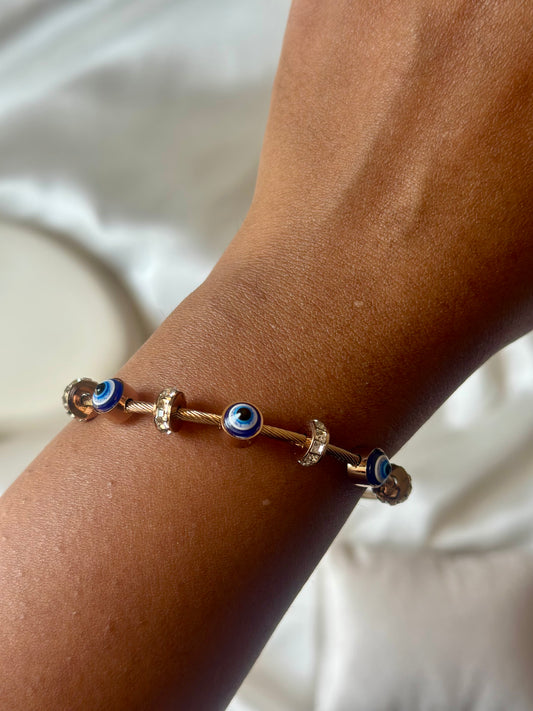 Evil Eye Bracelet - Rose Gold