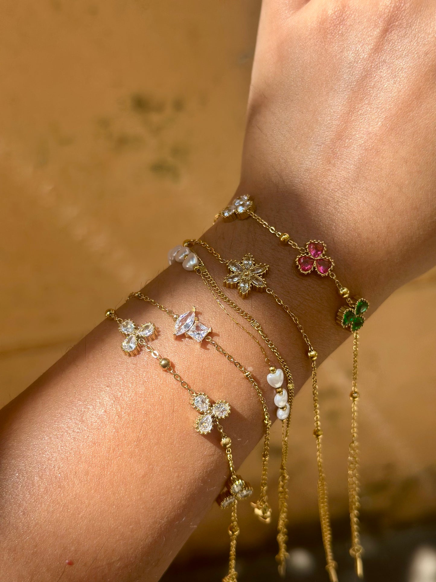 Multicolour Clover Bracelet