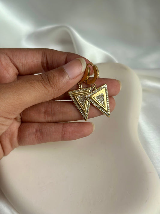 Luxe Triangle Huggie