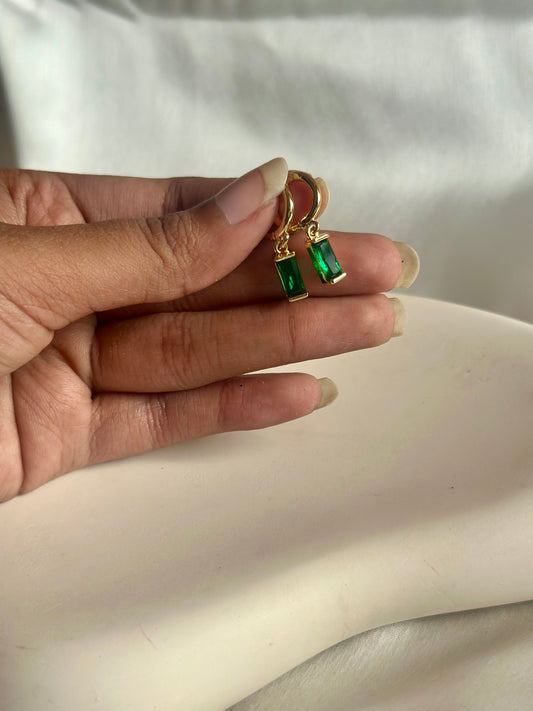 Emerald Drop Huggie