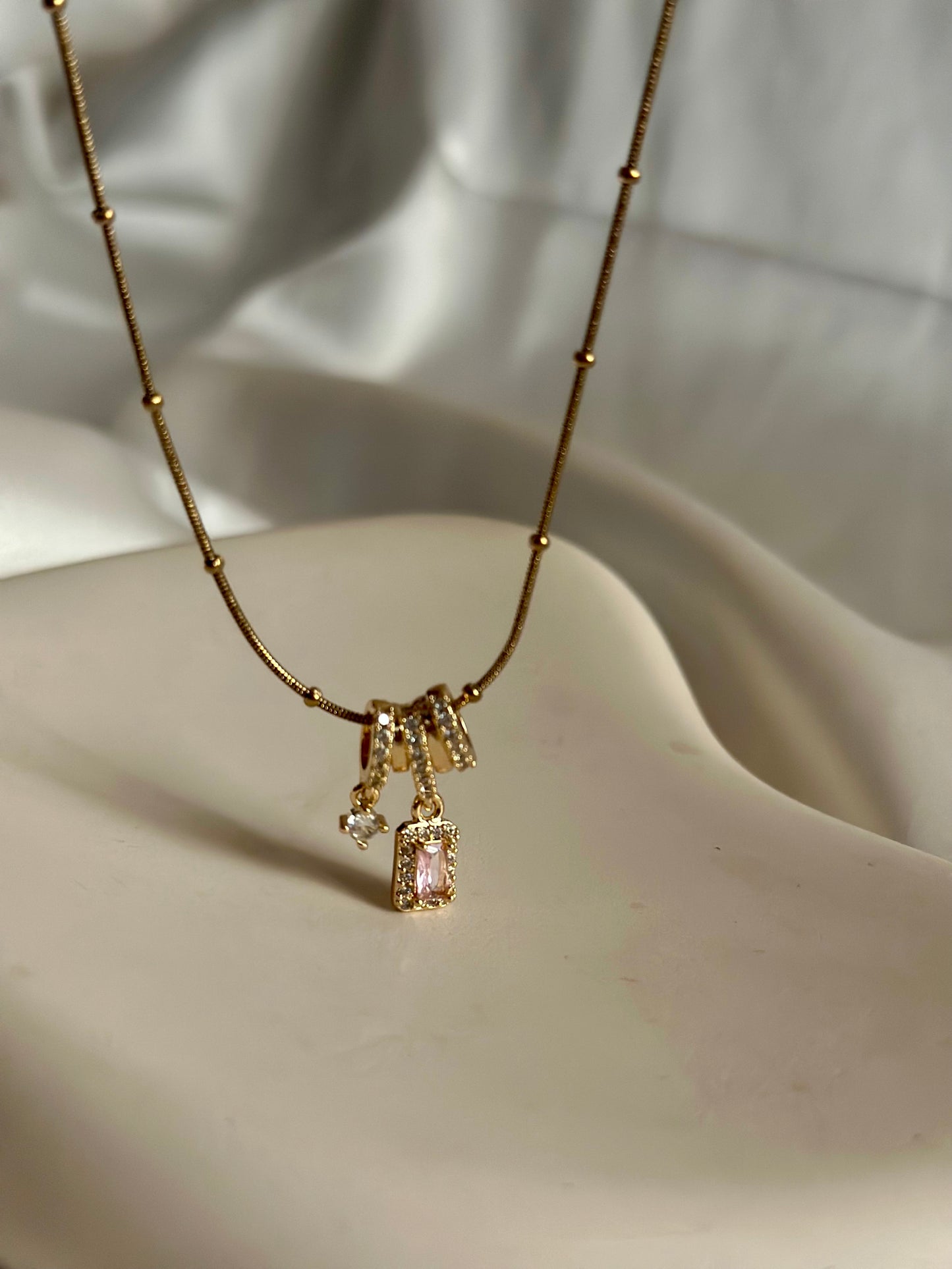 Baby Pink Charm Necklace