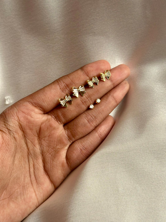 Bow Stud Earring Set