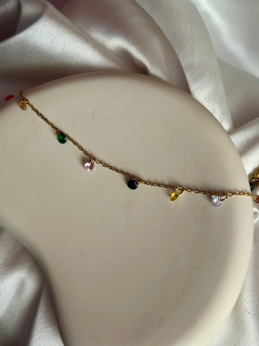 Crystal Multicolour Anklet